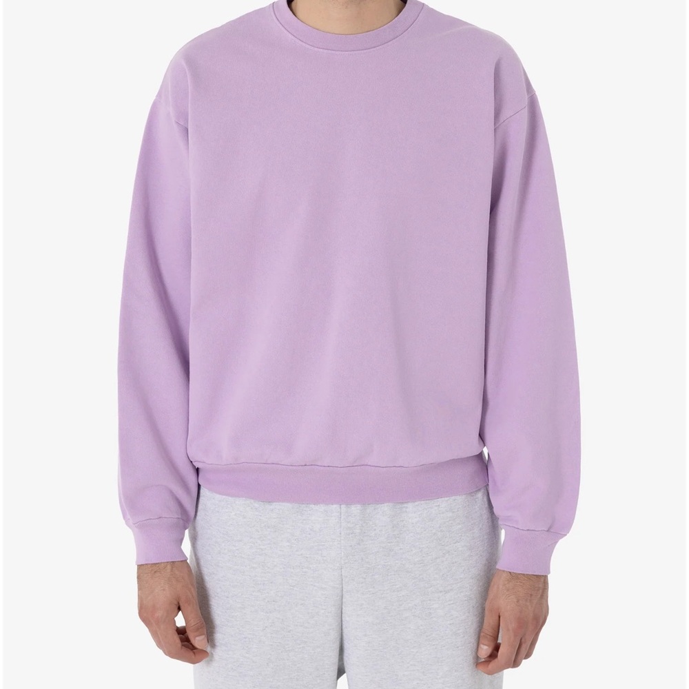 Los Angeles Apparel Heavy Fleece Sweatshirt - Lavendar - Picture 2 of 7